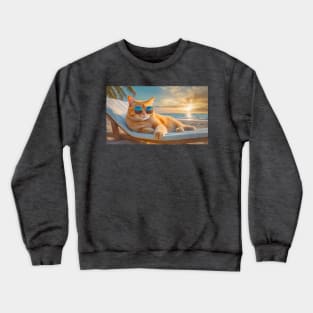 tomcat summer vacation Crewneck Sweatshirt